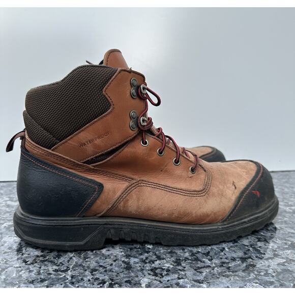 Mens Sz 11 RED WING Brown Waterproof Boots Steel Toe ASTM F2413-11 main image 7